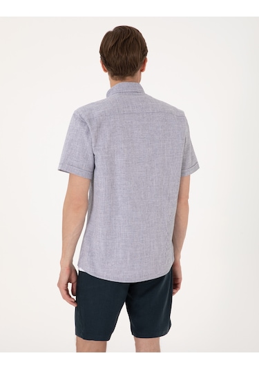 Pierre Cardin Erkek Lacivert Gömlek Kısa Kollu 50307073-vr033 Lacivert