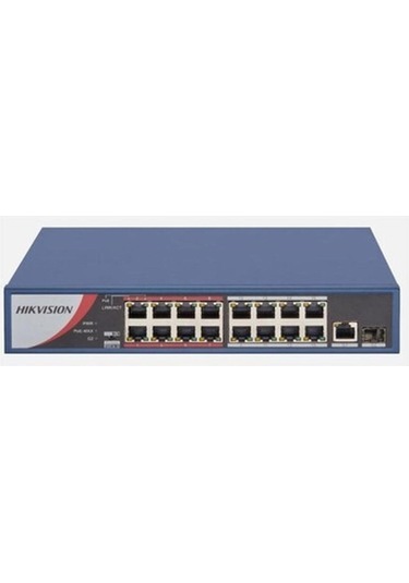 Hıkvısıon Ds-3e0318p-e/m 16fex1ge+1ge Sfp Yönetilemez 130w Poe Switch