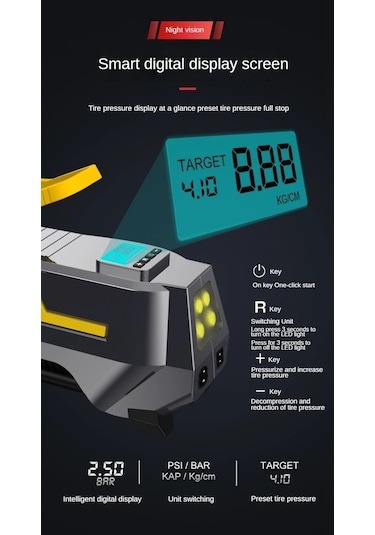 Jialan Dc 12v 150psı Araba Hava Kompresörü Lastik Şişirme Hava