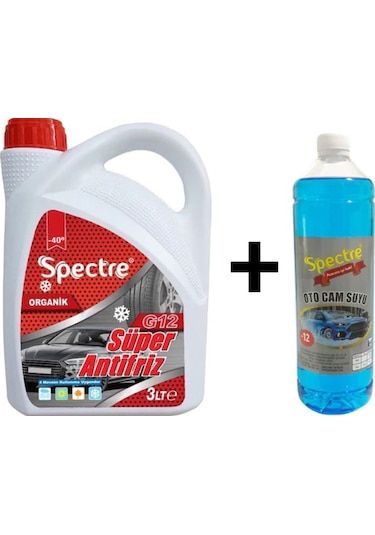Spectre Süper -40 Antifriz 3 L Kırmızı + -12 Cam Suyu 1 L
