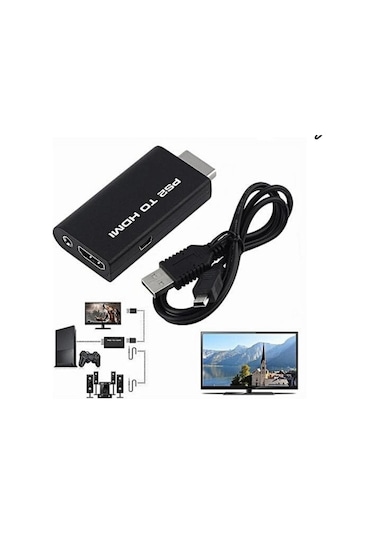 Ps2 To Hdmi Tv Kablosu Çevirici Adaptör Dönüştürücü Playstation 2