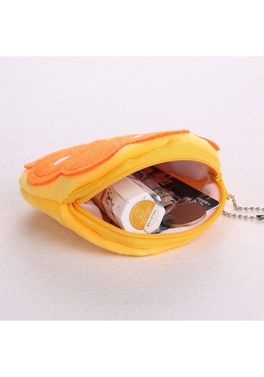 Maoyaya Kore Versiyonu Karikatür Meyve Şekli Peluş Değişim Anahtar Çantası Pembe-çilek, Renkli Balon Tasarımı, Pembe-çilek Pembe