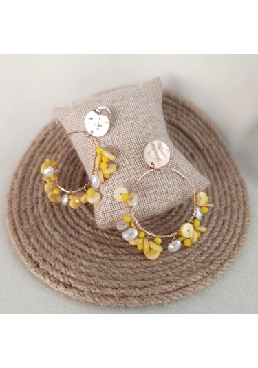 Küpe Otantik Doğal Taş Halka Sallantılı Küpe Nişan Düğün Kadın Takı Hediye Çok Renkli