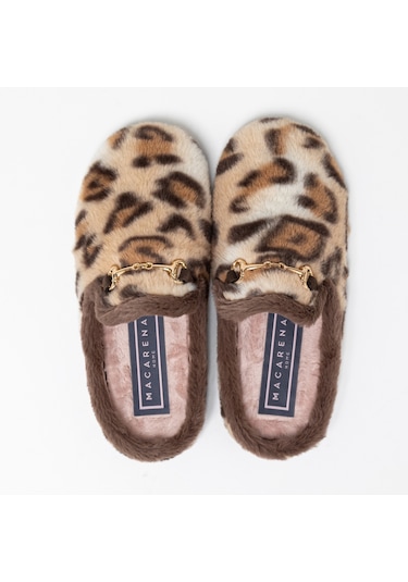 Anaı146 Leopard Camel Terlik/ Panduf Ev Kadın Anaı146-mk Macarena Leopardo Camel Anaı146 Leopard Camel
