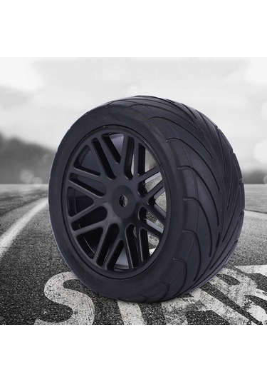 Geekyou 1/10 Kumandalı Araba İçin 85mm Dayanıklı Lastikler - Yükseltilmiş Tutuş Ve Sabitlik, Off-road/piyasa Uyumlu Siyah, 4 Adet