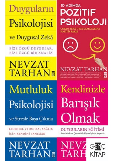 Nevzat Tarhan 4 Kitap Set 10 Adımda Pozitif Psikoloji-mutluluk Psikolojisi Stres-kendinizle Barışık