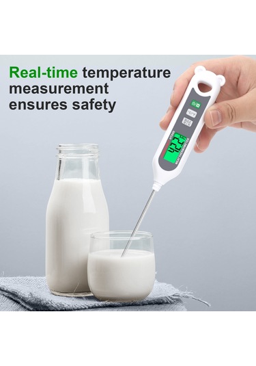 Yaozixa Habotest Ht690 Beyaz Akıllı Gıda Sıcaklık Ölçer, Pişirme Ve Mangal İçin Hızlı Okuma, -50 C/+300 C Aralığı, Cr2032 Pil Pil İle Gönderilmez