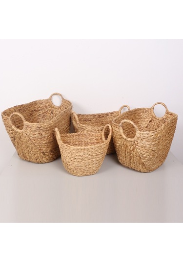 Sabad 53x32x36 Cm. Su Sümbülü Oval Sepet Bej