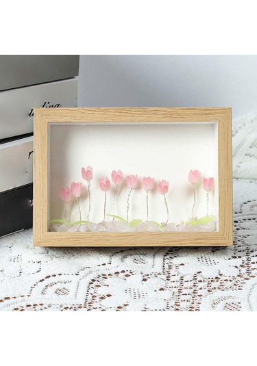 Homyl Dıy Çiçekler Gece Lambası, Başucu Masa Lambası Odun