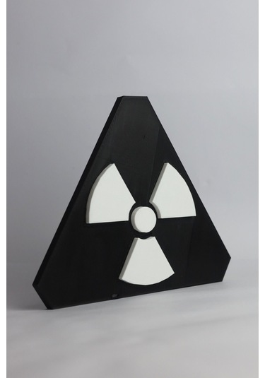 Radyoaktif Dekoratif - 3 Boyutlu Tabela 17cm