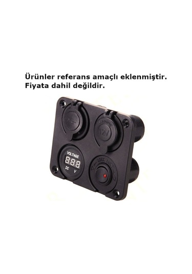 Motoraid 4 Yuvarlak Delikli Pano Montaj Port Plastik Yuva Çakmak Usb Panel