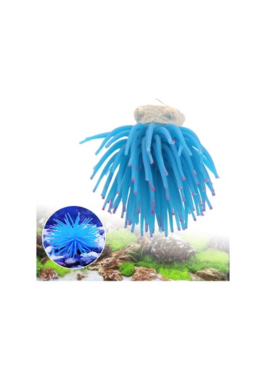 Moveevo Akvaryum Dekorasyonu Silikon Deniz Kestanesi: Işıklı, Suya Dost, Balıkların Saklanma Ve Oynama Yeri, Deniz Dünyası Manzarası