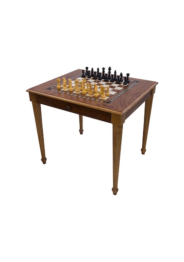 Helena Wood Art Satranç Masası Çekmeceli