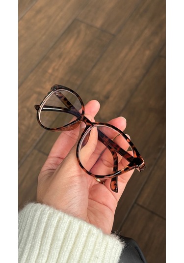 Habeq Cat Eye Leopar Desenli Blue Block Gözlük Çok Renkli