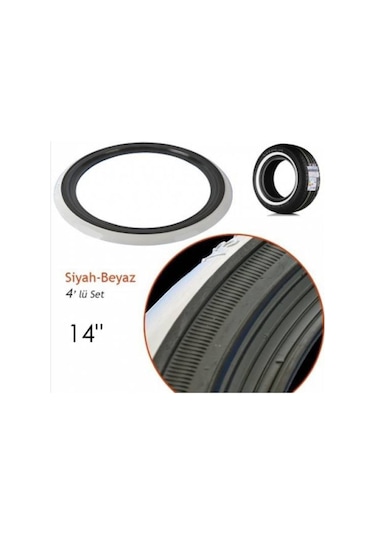 Atlas Lyon Lastik Yanağı Beyaz Siyah Yanak 14 jant