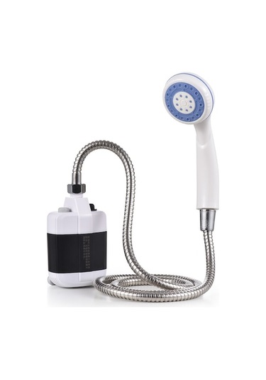 Taşınabilir Usb Şarjlı Dış Mekan Duş Seti - 2200mah Pil, 1.5m Hortum, 5l/dk Akış Siyah Siyah