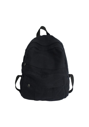 Yeni Moda Üniversite Öğrencisi Vintage Kadın Sırt Çantası Tuval Kadın Dizüstü Bilgisayar Çantası Seyahat Bayan Sırt Çantaları Black Siyah