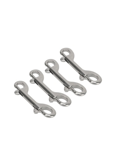 Lemestar 316 Paslanmaz Çelik Denizcilik İki Uçlu B Tipi Yaya Kanca, 115mm, 4 Adet - Deniz Ortamı İçin Dayanıklı, Güvenli Kapatma Mekanizması