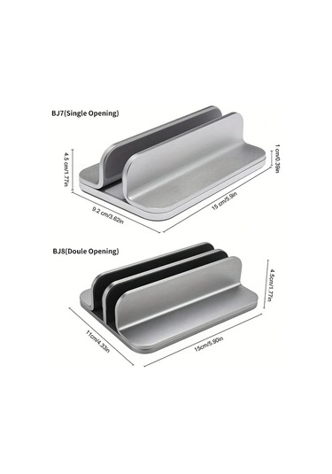 Honeybeeshop Dikey Laptop Standı Ayarlanabilir Gri Alüminyum Masaüstü Tutucu 43 94 Cm