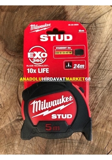 Milwaukee 5 Metre Çelik Şerit Metre Ölçüm Metresi 5x25 MM