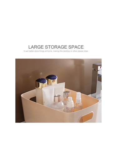 Monyee Küçük Boy Gri Pp Malzeme Ev Ofis Çeşitli Eşya Saklama Sepeti Taşınabilir Kollü Yığılabilir Organizer Gri