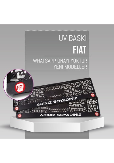 Fiat Plakalık, 2 Adet Premium Uv Baskı, Plakalıkhane