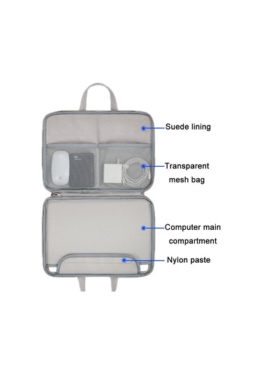 Baona Bn-q006 Pu Deri Tam Açılır Laptop Çantası 14 İnç İçin Açık Kayısı Rengi Siya