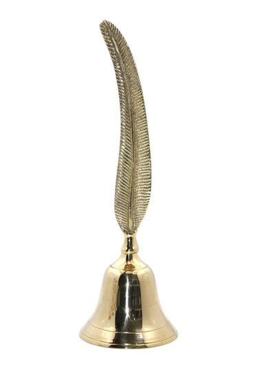 Antik Görünümlü Dekoratif Retro El Çanı Tüy Kalem Görünümlü