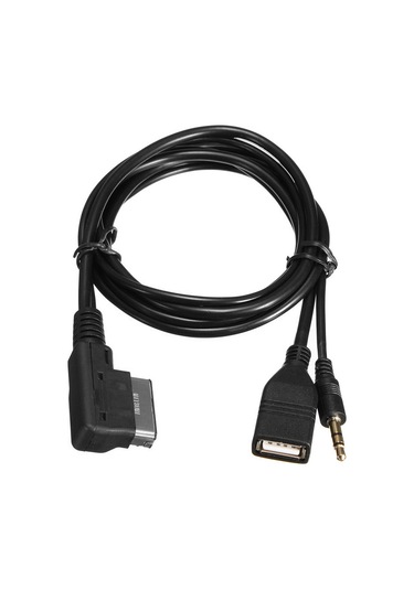 Geeroyoo Volkswagen Audi Amı Mdı Arabalar İçin 2.8m Usb Şarj + 3.5mm Aux Ses Bağlantı Kablosu A6l/a8l/q7/a3/a4l/a5/a1/s5/q5 Uyumlu