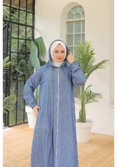 Armine Trend Kapüşonlu Giy Çık İndigo 24yt564-indigo İndigo