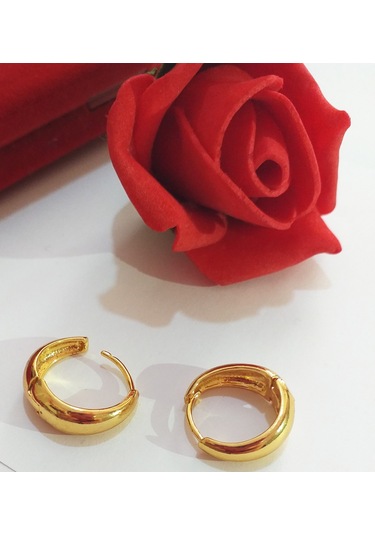Imitasyonaltın Halka Küpe Altın Kaplama N11.38045 Altın