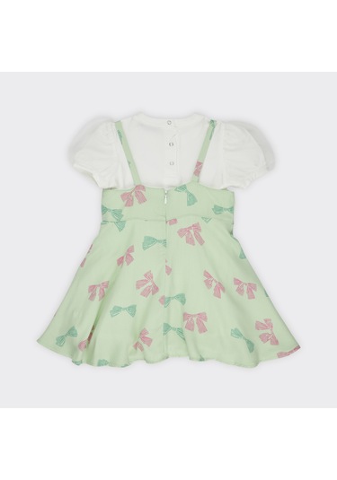 Kız Çocuk Desenli İki Parçalı Elbise 2411gb26041-4339 001