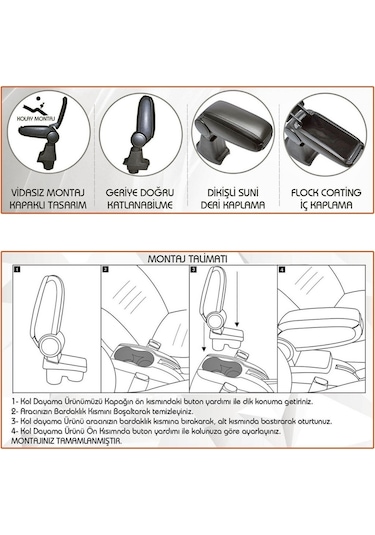 Niken Opel Corsa D 2007-2014 Kol Dayama Siyah