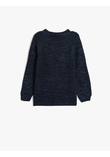 Koton Basic Düz Triko Kazak Lacivert 5wkb90018ht Lacivert