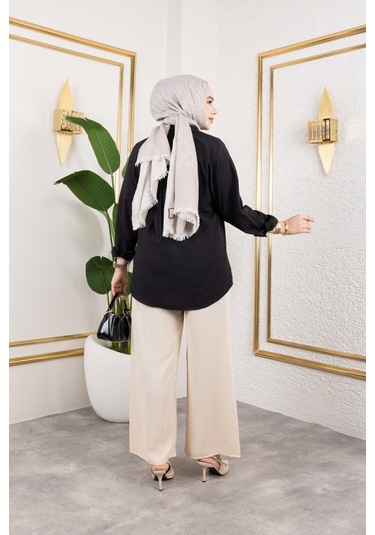 Beli Lastikli Salaş Ayrobin Pantolon - Vizon / A0103 Vizon