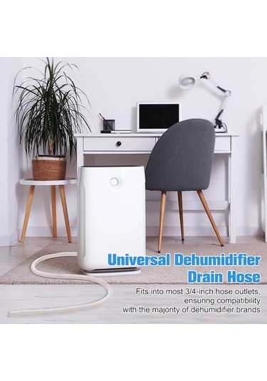 Leezsing Beyaz 2 Metre Geniş Kullanımlı Su Boşaltma Hortumu - Nemlendirici, Klima, Bulaşık Makinesi İçin Esnek Pvc+elastomer, Kesilebilir 25mm/16mm Uçlar Ve Bağlantı Klipsi