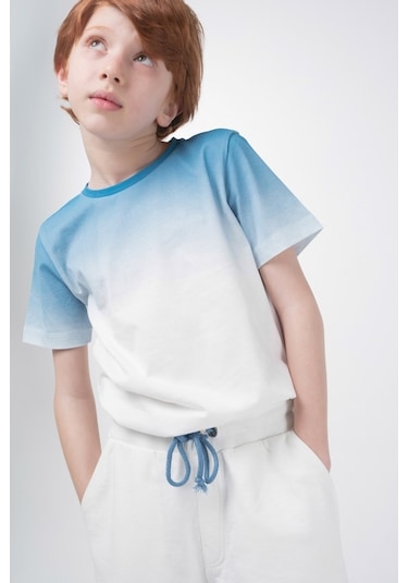 Brz Kids Baskılı Erkek Çocuk Kısa Kollu T-Shirt Ekru (534370099) Ekru