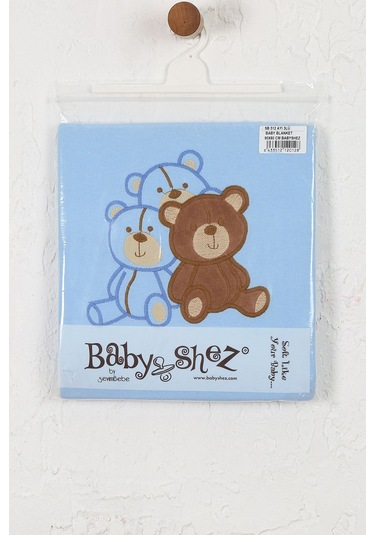 %100 Pamuklu Yenidoğan Çift Katlı Penye Bebek Battaniyesi Sb 512 Mavi