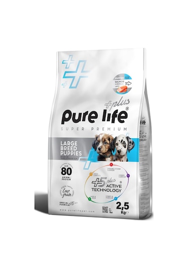 Pure Life Plus Somonlu Büyük Irk Yavru Köpek Maması 2500 G