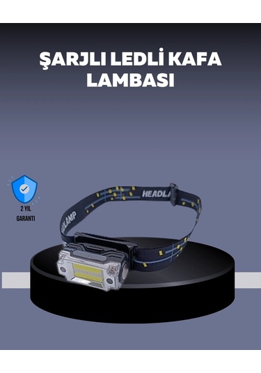 Usb Şarjlı Mini Led Kafa Feneri 50m Odak 150m Geniş Aydınlatm Çok Renkli