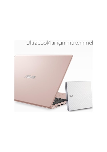 ASUS 8x SDRW-08D2S-U USB 2.0 Slim Harici DVD Optik Sürücü Beyaz