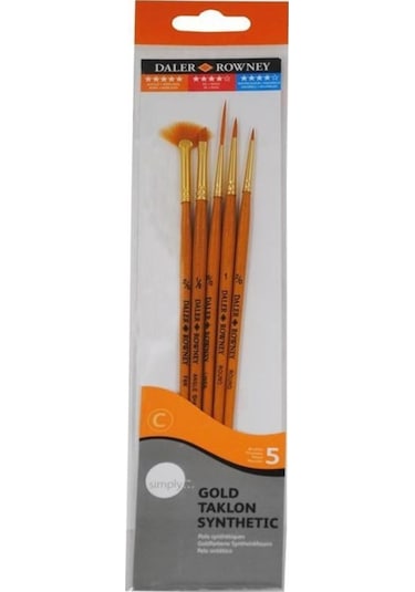 Daler Rowney Simply Gold Taklon Synthetic Fırça Seti Kod 500