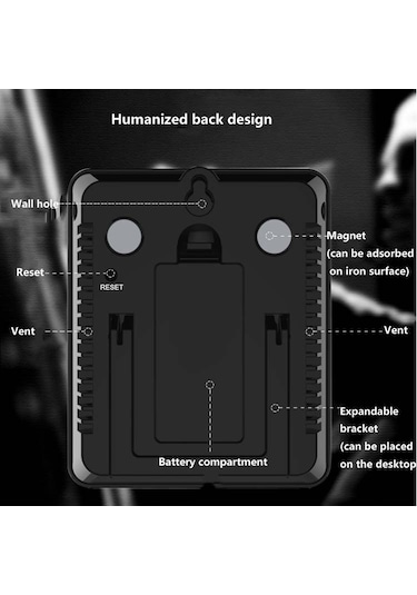 Sones Ch-212 Çift Prob Renkli Ekran Akıllı Alarm Izgara Mutfak Termometresi, Renk: Turuncu Arka Aydınlatma