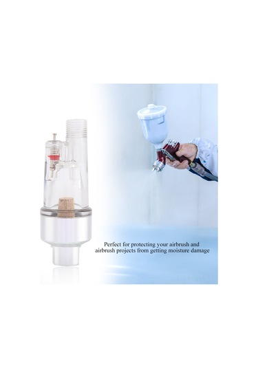 Ximistore9 1/8" Bsp Metal Mini Hava Filtresi - 5 Mikron Yağ Su Ayırıcı, Ruhsatlı Valfli, Sprey Fırçalarını Nemden Korur, Temiz Kuru Hava Sağlar