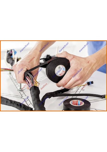 Tesa Tüylü Yanmaz Kumaş Kablo Sarma Bantı 19MM X 15MT