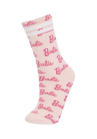 Defacto Kız Çocuk Barbie 2li Pamuklu Uzun Çorap D1728a8nskr1 Çok Renkli