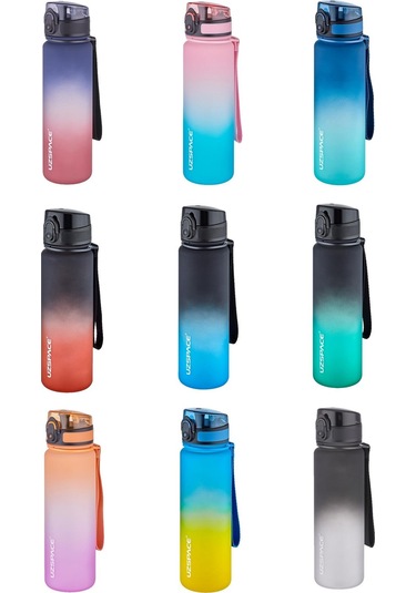 Uzspace FiftyFifty 500ml Çift Renk Softtouch FF Collection Tritan Su Matarası