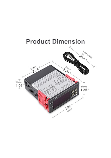 220v Çift Röleli Hassas Dijital Termostat Kuluçka 10amper Thr280