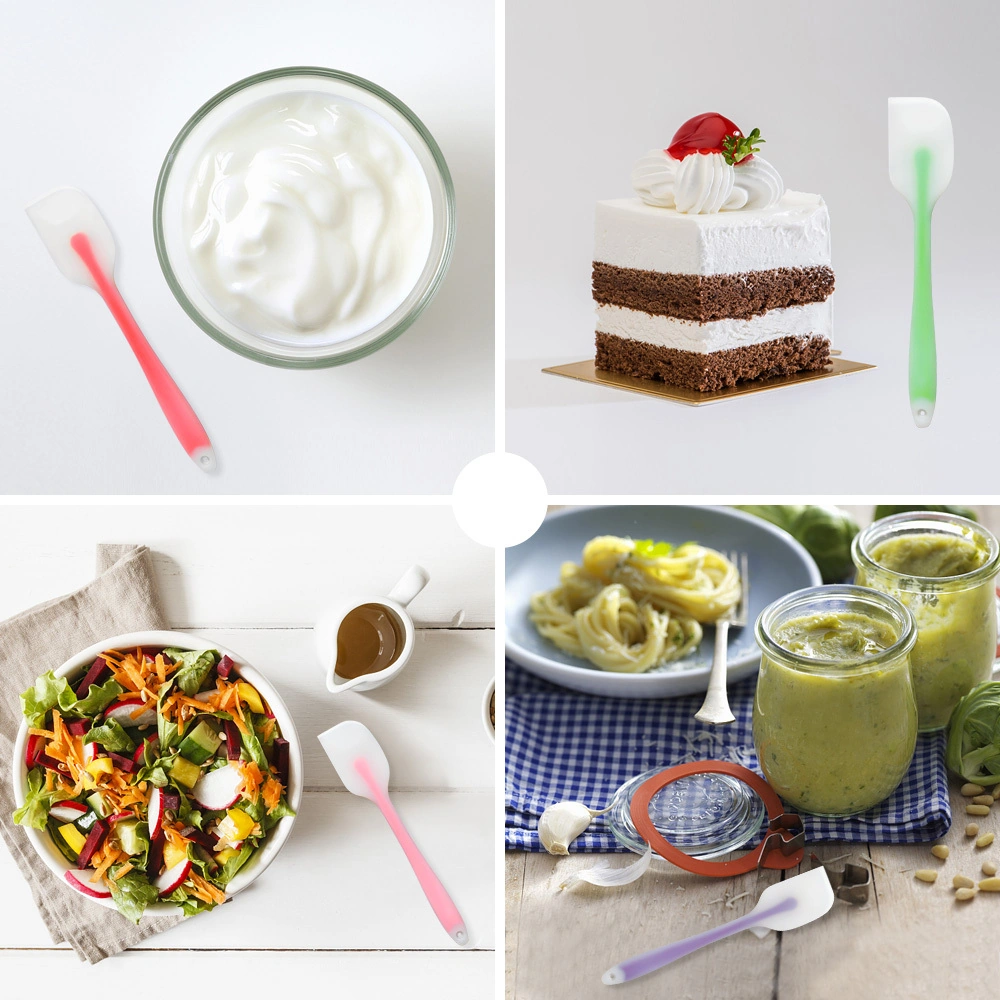 Kosona Pembe Tek Parça Silikon Kek Spatülü, Isı Dayanıklı, Tencereyi Kırmayan, Hamur Karıştırma Ve Pasta Süsleme İçin Pembe