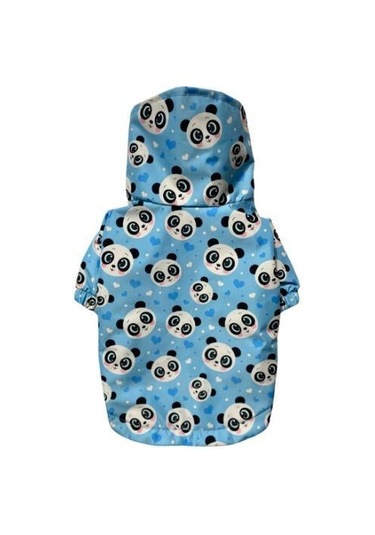 Gedyco Blue Panda Polarlı Küçük Irk Köpek Yağmurluğu